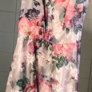 Eliza J Floral Print Midi Dress (Size 6)